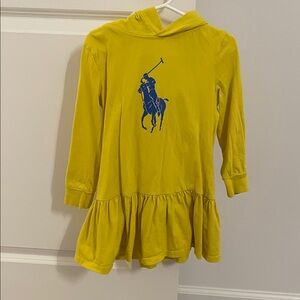 Polo by Ralph Lauren Kids Yellow Hoodie Dress
